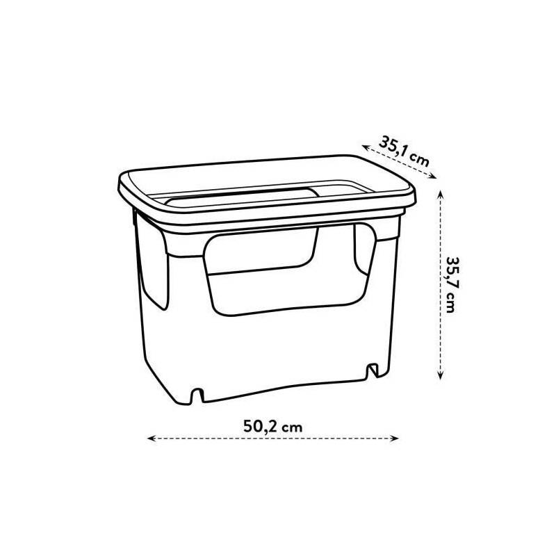 Elho - Elho - Pot De Fleurs -  Green Basics Stack + Grow Large - Leaf Green - Exterieur - L 35.1 X W 50.9 X H 35.7 Cm - Imagen 4