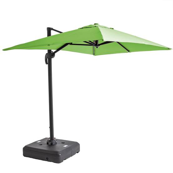 Oviala - Parasol déporté inclinable 360° 2x3m et dalle sur roues vert Amalya - Oviala - Image 1