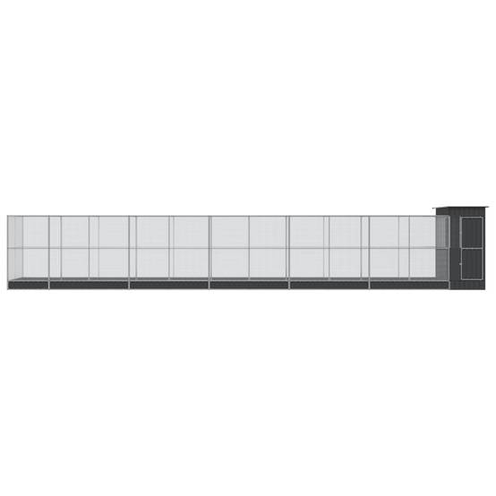 Volière Géante Extension Acier Galvanisé Argent 1244x203x216cm - ComfortXL Outdoor Living - Image 3