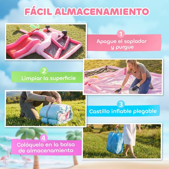 Château gonflable souffleur toboggan trampoline piscine à balles panier basket 255 × 230 × 196 cm jeu enfant - Image 9