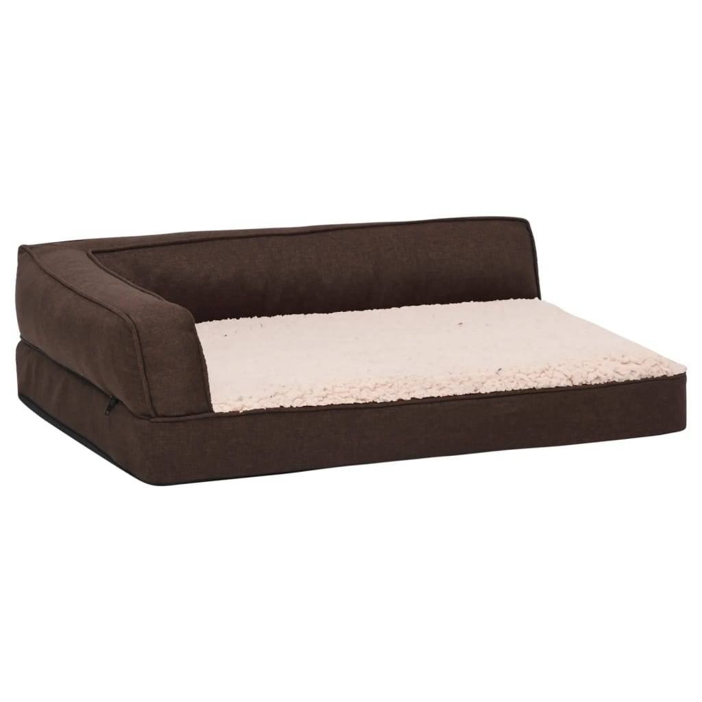 Vidaxl - Matelas de lit ergonomique de chien 60x42 cm Polaire aspect lin vidaXL 171337 - Imagen 2