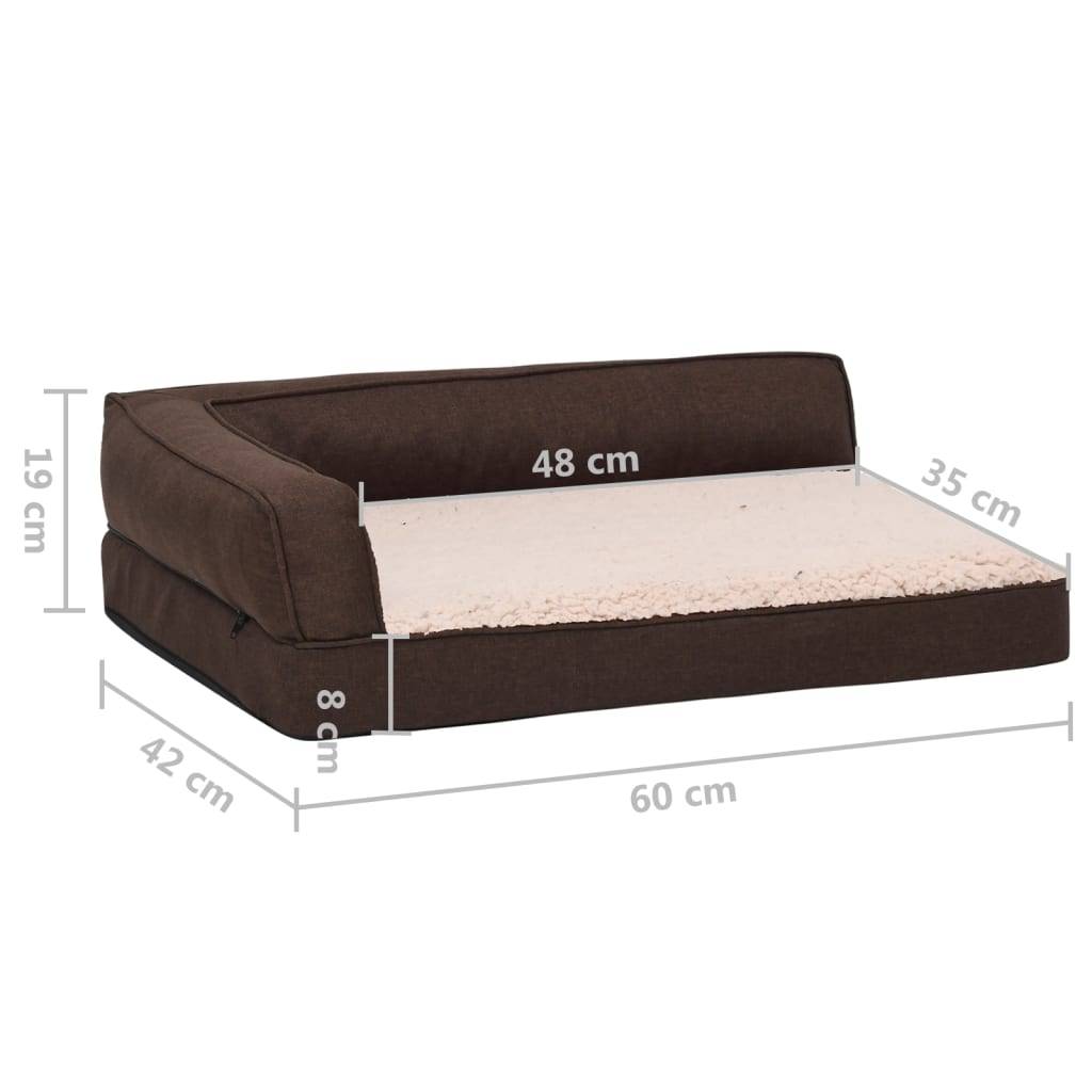 Vidaxl - Matelas de lit ergonomique de chien 60x42 cm Polaire aspect lin vidaXL 171337 - Imagen 3
