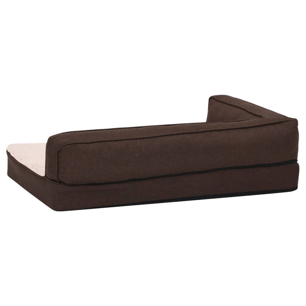 Vidaxl - Matelas de lit ergonomique de chien 60x42 cm Polaire aspect lin vidaXL 171337 - Imagen 6