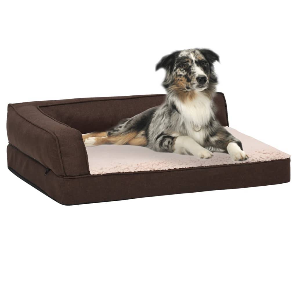 Vidaxl - Matelas de lit ergonomique de chien 60x42 cm Polaire aspect lin vidaXL 171337 - Imagen 1