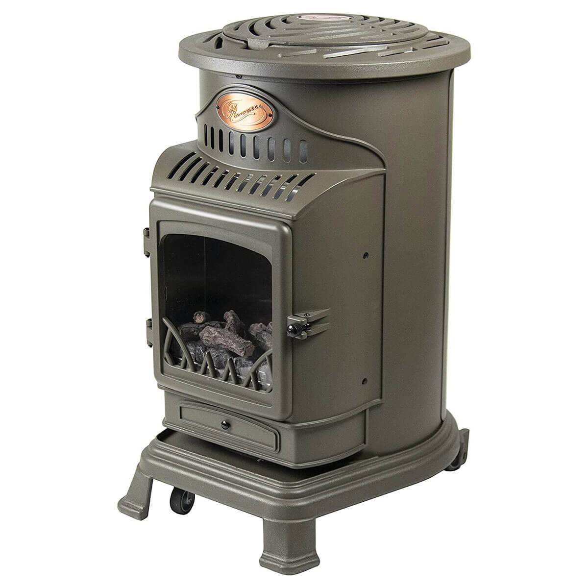 Universal - Poele à gaz 3400W Marron miel Effet flamme Provence UNIVERSAL - Imagen 3