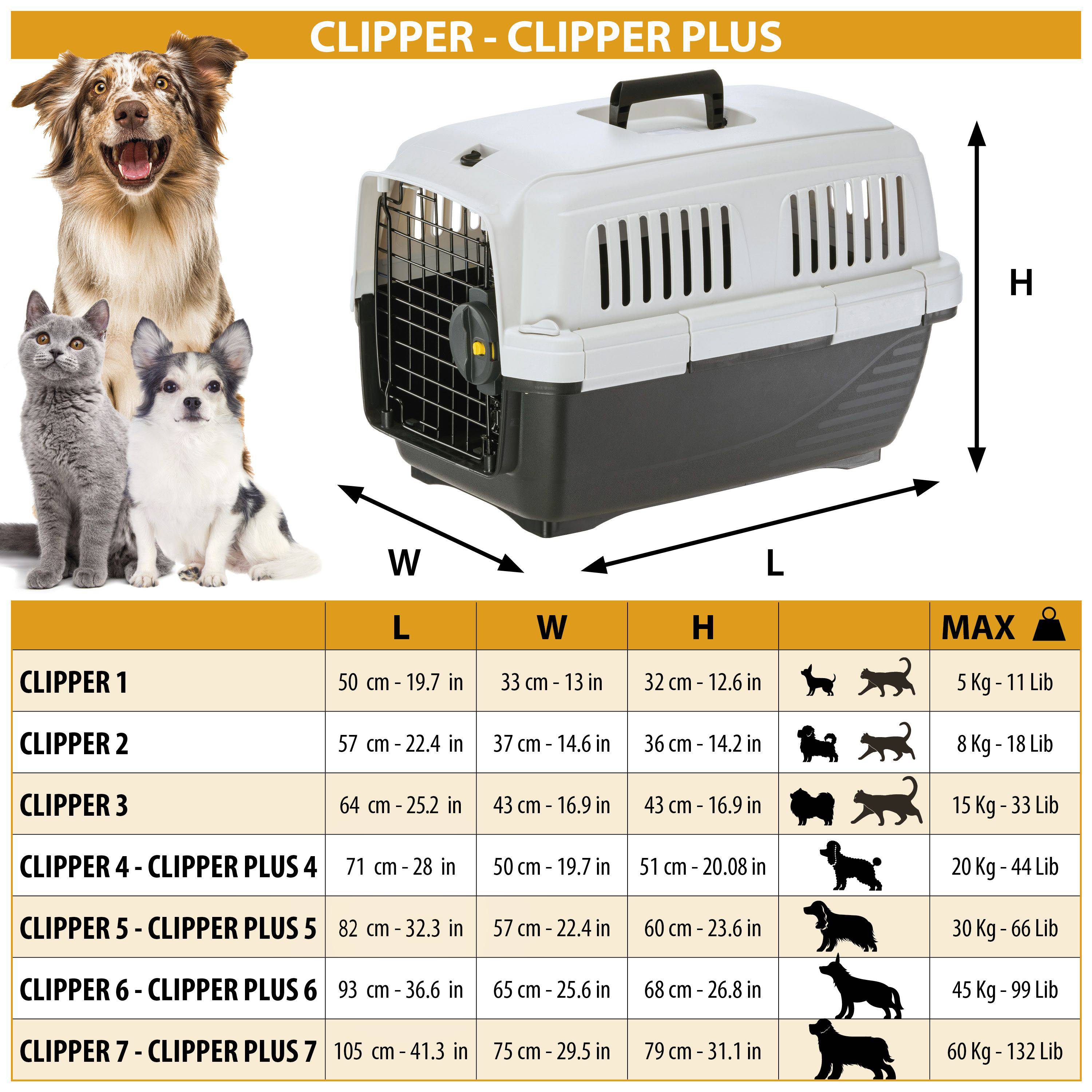 Ferplast - Ferplast Cage de Transport pour Chiens CLIPPER PLUS, IATA, Boite Panier Transport Grand Chien max 60 Kg, fermeture sécurisée, Compartiment pour - Image 3
