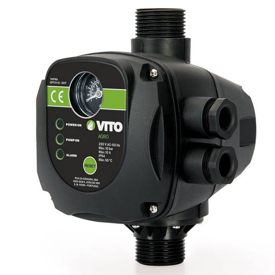 Régulateur de pression avec manomètre 1.5 - 10 bar 230V IP65 VITO - Imagen 1