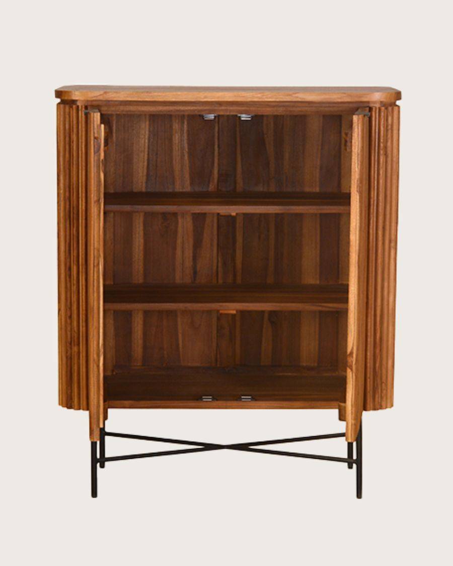 Opéra - Buffet 2 portes en teck recyclé - UNIQKA - Imagen 3