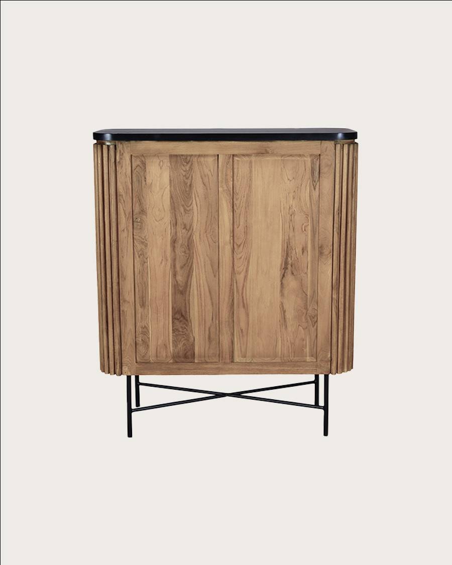 Opéra - Buffet 2 portes en teck recyclé - UNIQKA - Imagen 8