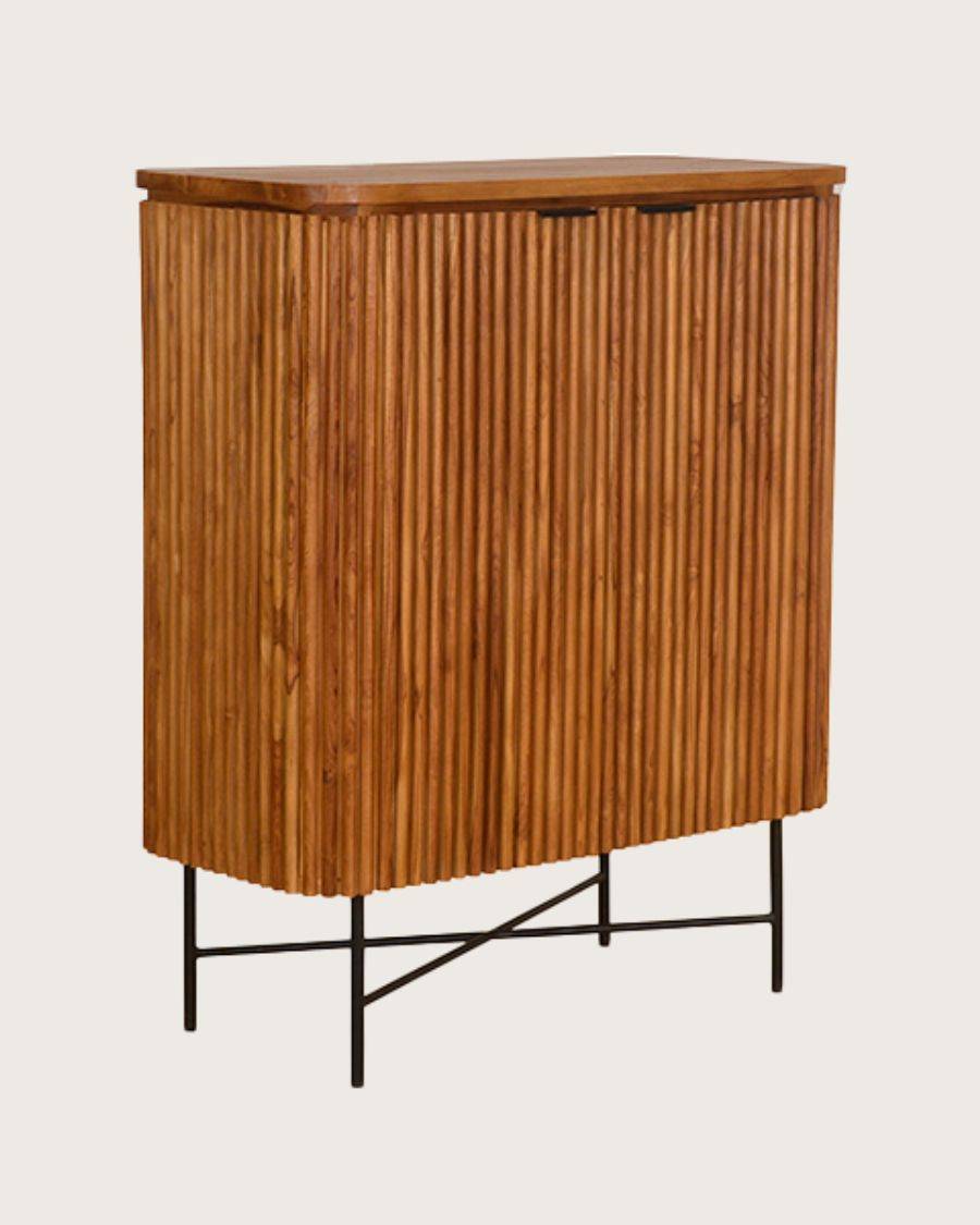 Opéra - Buffet 2 portes en teck recyclé - UNIQKA - Imagen 4