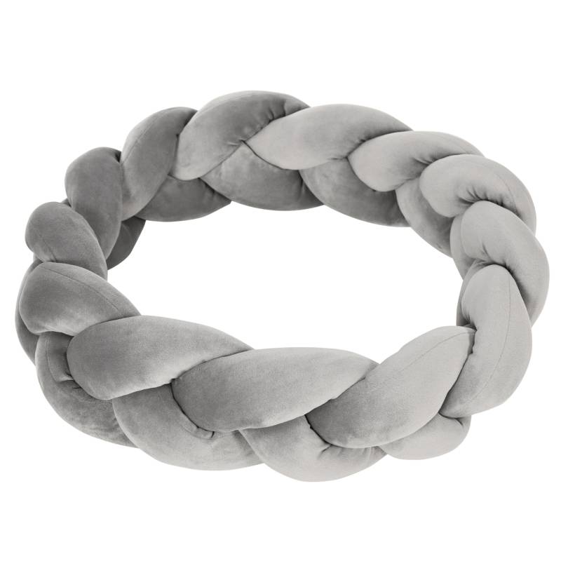 Panier Rond Chien Chat Corde Coton Tressé Coussin Doux Lavable Ø55cm Gris - ComfortXL Pet Living - Image 8
