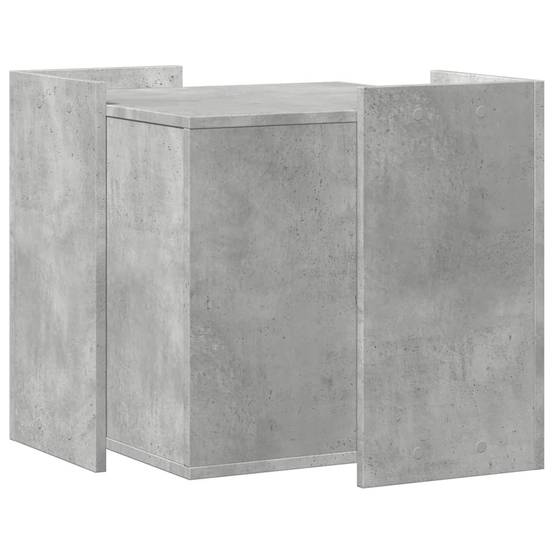 Lit pour chat - Meuble de bac à litière pour chat gris béton bois d'ingénierie MP560 - Image 6