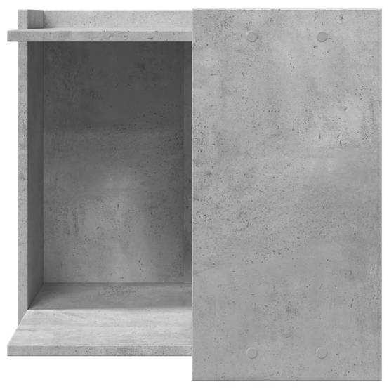 Lit pour chat - Meuble de bac à litière pour chat gris béton bois d'ingénierie MP560 - Image 4