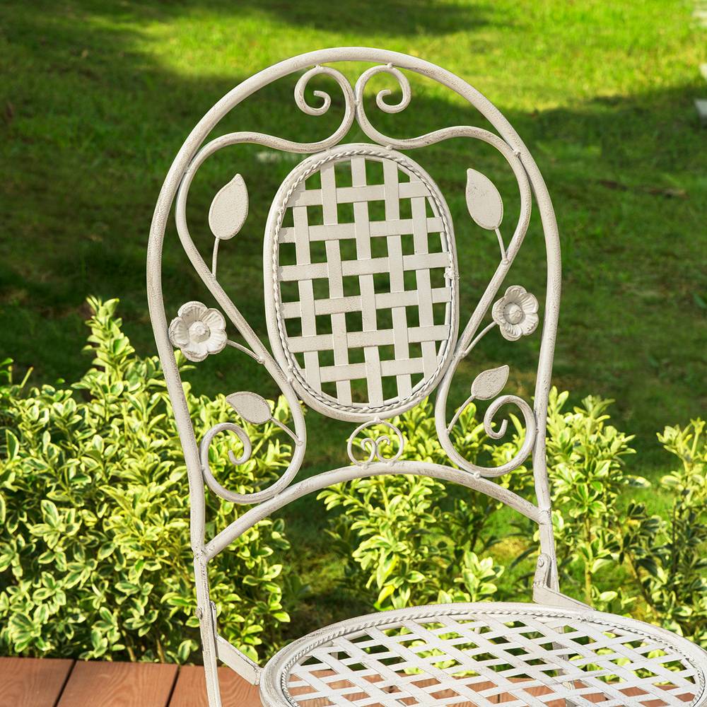 Sobuy - 3pcs Salon de Jardin 2 Personnes - 2 Chaises de Jardin + 1 Table Bistrot Pliantes Ensemble de Jardin Table Ronde L 60 x I 60 x H 77cm SoBuy - Imagen 6