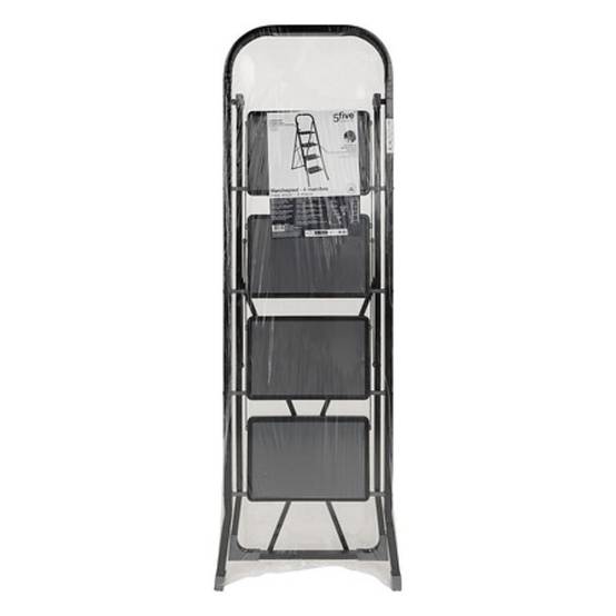 Escabeau 4 Marches "Pliant" 124cm Noir - Image 6