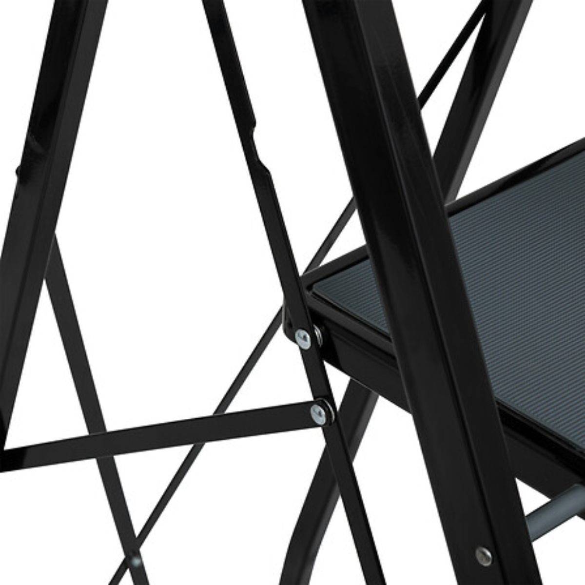 Escabeau 4 Marches "Pliant" 124cm Noir - Image 4