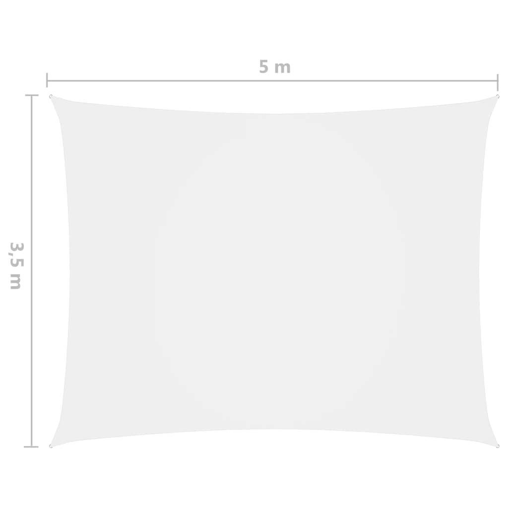 Helloshop26 - Voile toile d'ombrage parasol tissu oxford rectangulaire 3,5 x 5 m blanc - Imagen 6