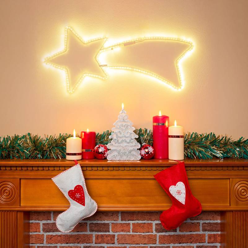 Lotti - Etoile filante lumineuse 65CM 192 LED blanc chaud flash scintillant tube néon 24V IP44 extérieur Lotti - Imagen 2