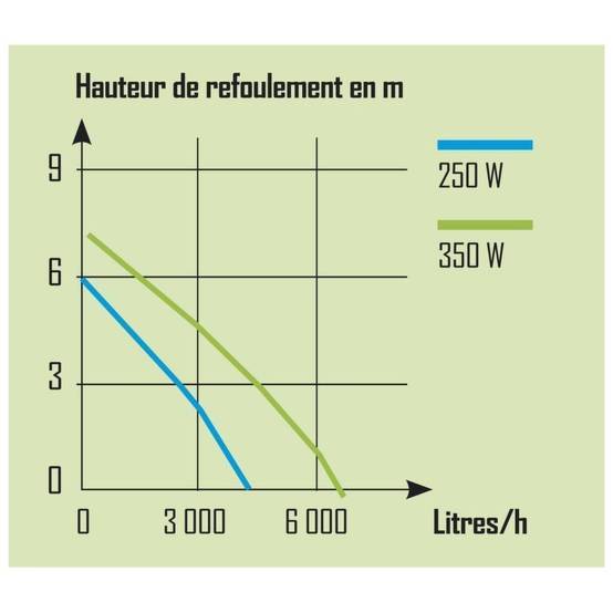 Ribimex - Pompe vide cave 250 W (Eaux Claires) - Image 2