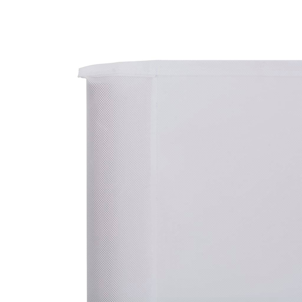 Helloshop26 - Brises-vue paravent 9 panneaux tissu 1200 x 80 cm blanc sable - Imagen 4