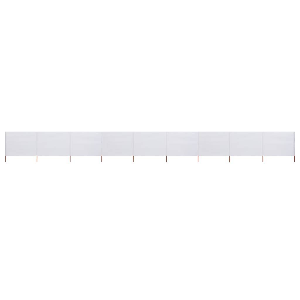 Helloshop26 - Brises-vue paravent 9 panneaux tissu 1200 x 80 cm blanc sable - Imagen 1