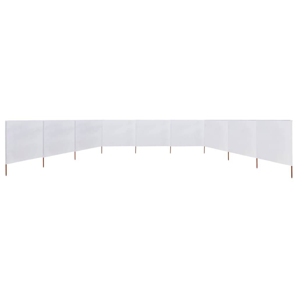Helloshop26 - Brises-vue paravent 9 panneaux tissu 1200 x 80 cm blanc sable - Imagen 3