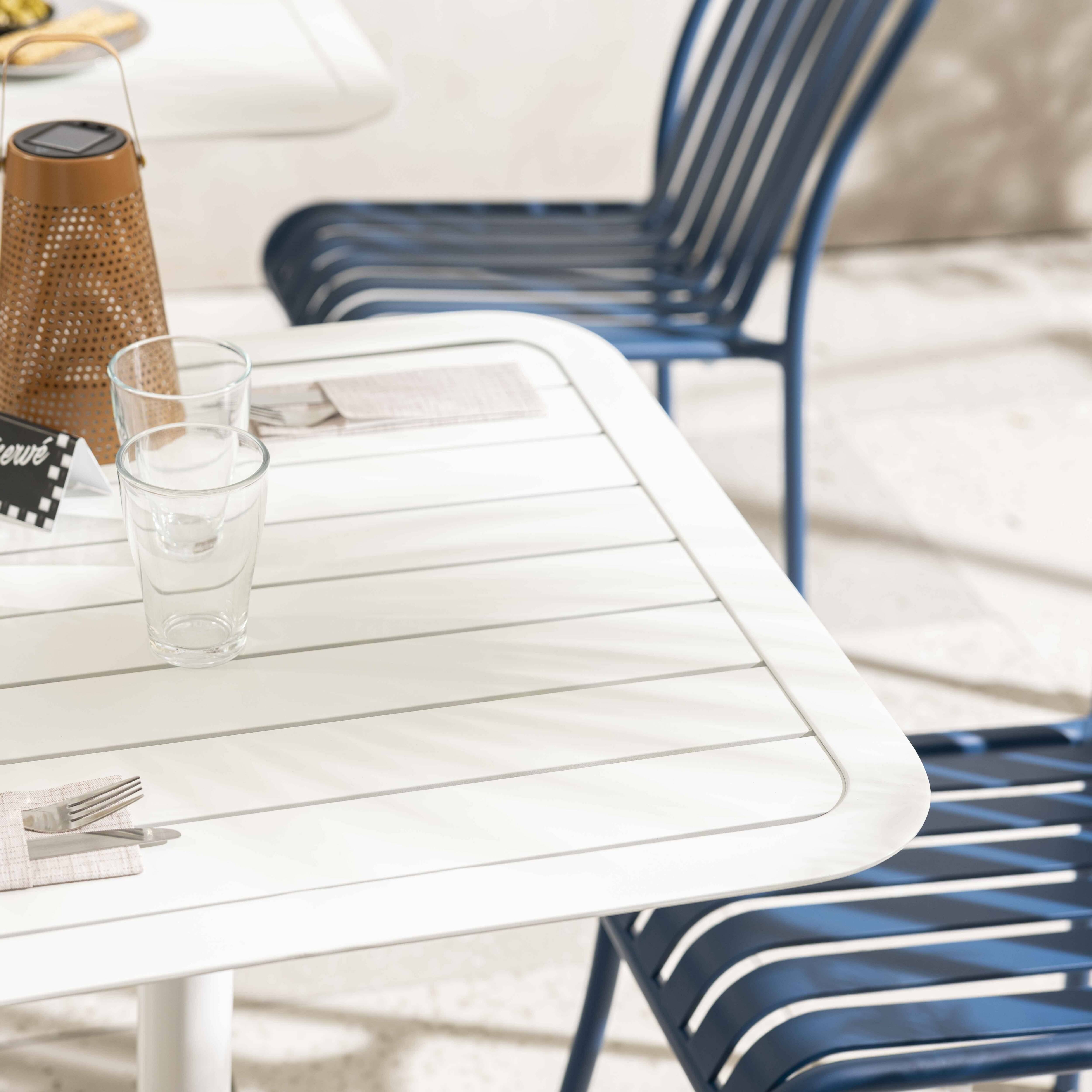Oviala - Table inclinable de terrasse 70 x 70 cm blanc Almada - Oviala - Image 3