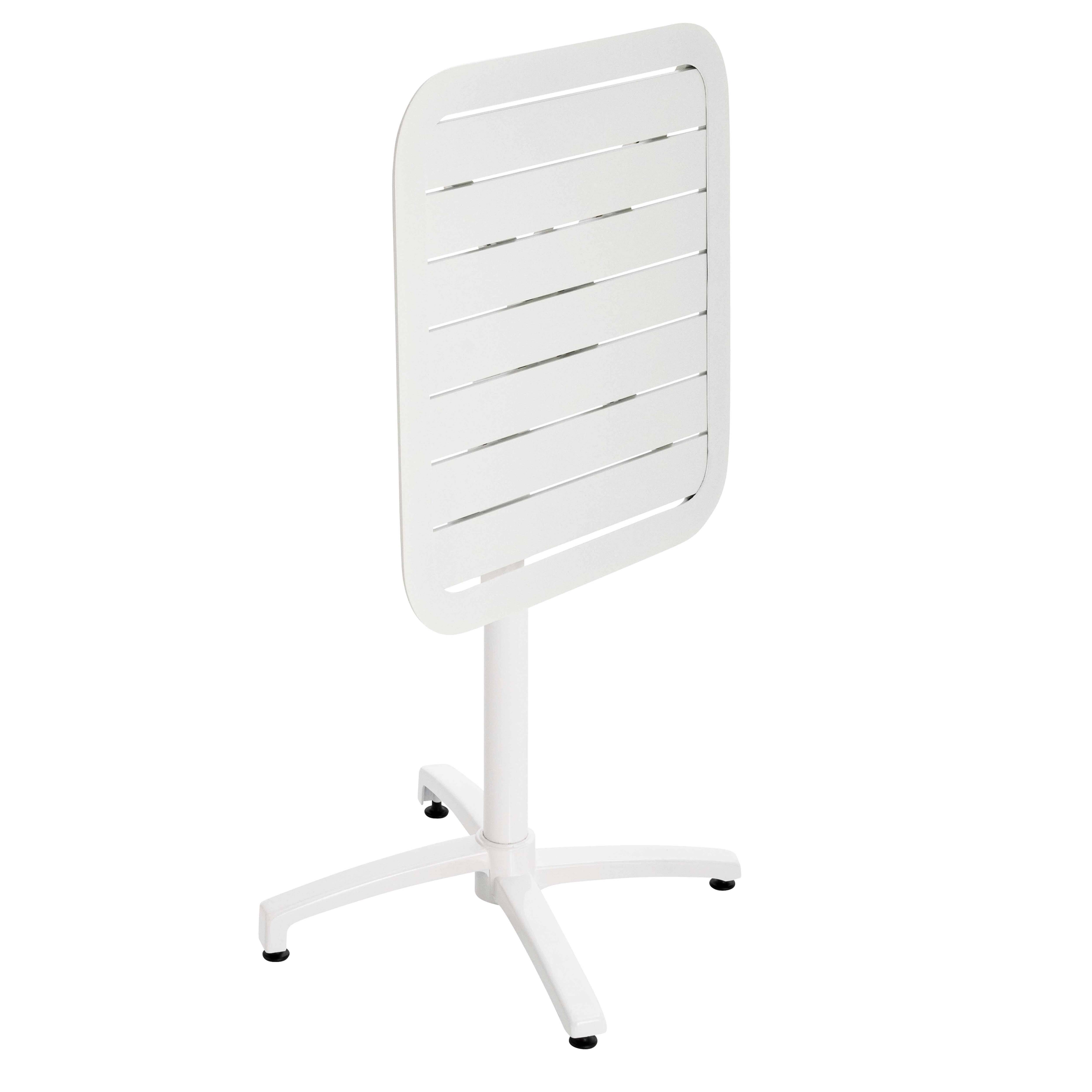Oviala - Table inclinable de terrasse 70 x 70 cm blanc Almada - Oviala - Image 5