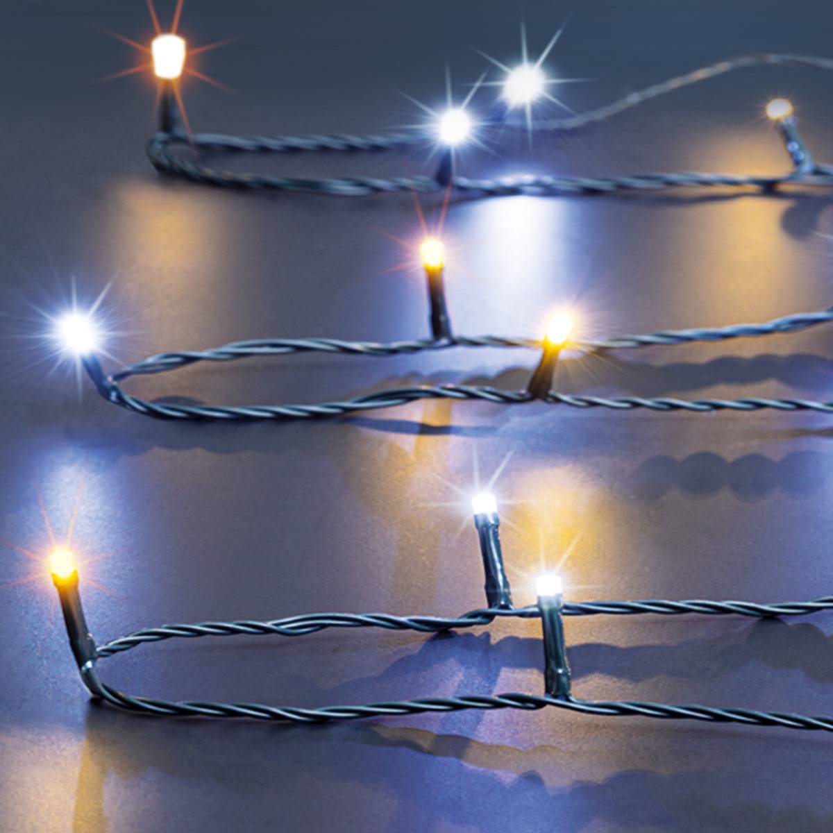 Fééric Lights & Christmas - Guirlande lumineuse extérieur 192 LED blanc froid/chaud 14m FEERIC LIGHTS & CHRISTMAS