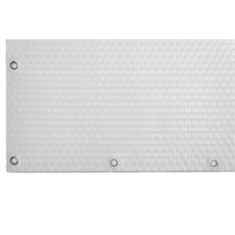 Rattan Art - Brise-vue en résine tressée avec oeillets métalliques coloris blanc 1 x 3 m - Imagen 3
