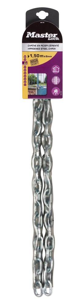 Master Lock - Master Lock 8017Eurd Chaîne En Acier Cémenté, 150 Cm X 0,8 Cm - Image 2