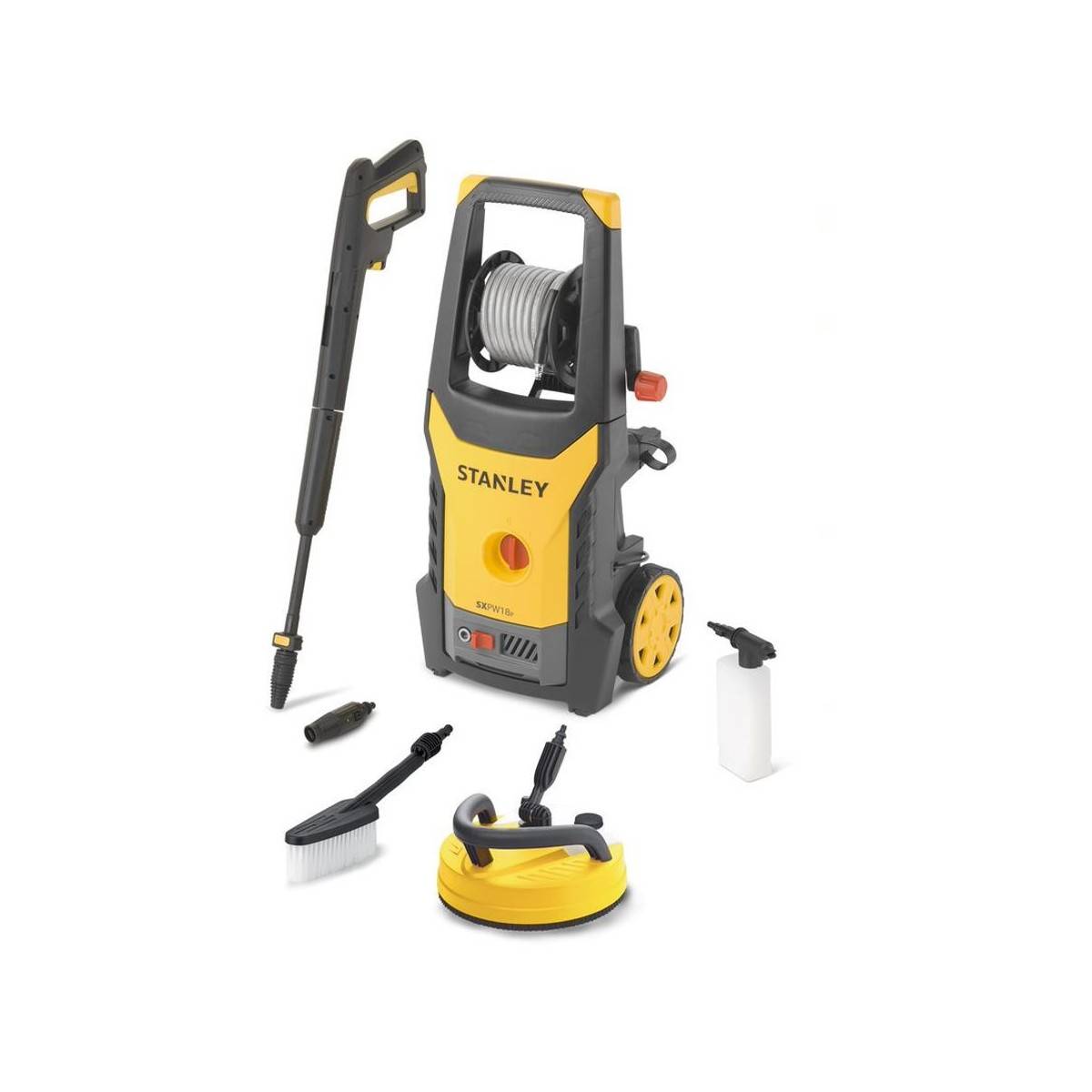 stanley - Nettoyeur Haute Pression 135bars 1800W Enrouleur + Brosse Fixe + Brosse Terrasse STANLEY - Imagen 1