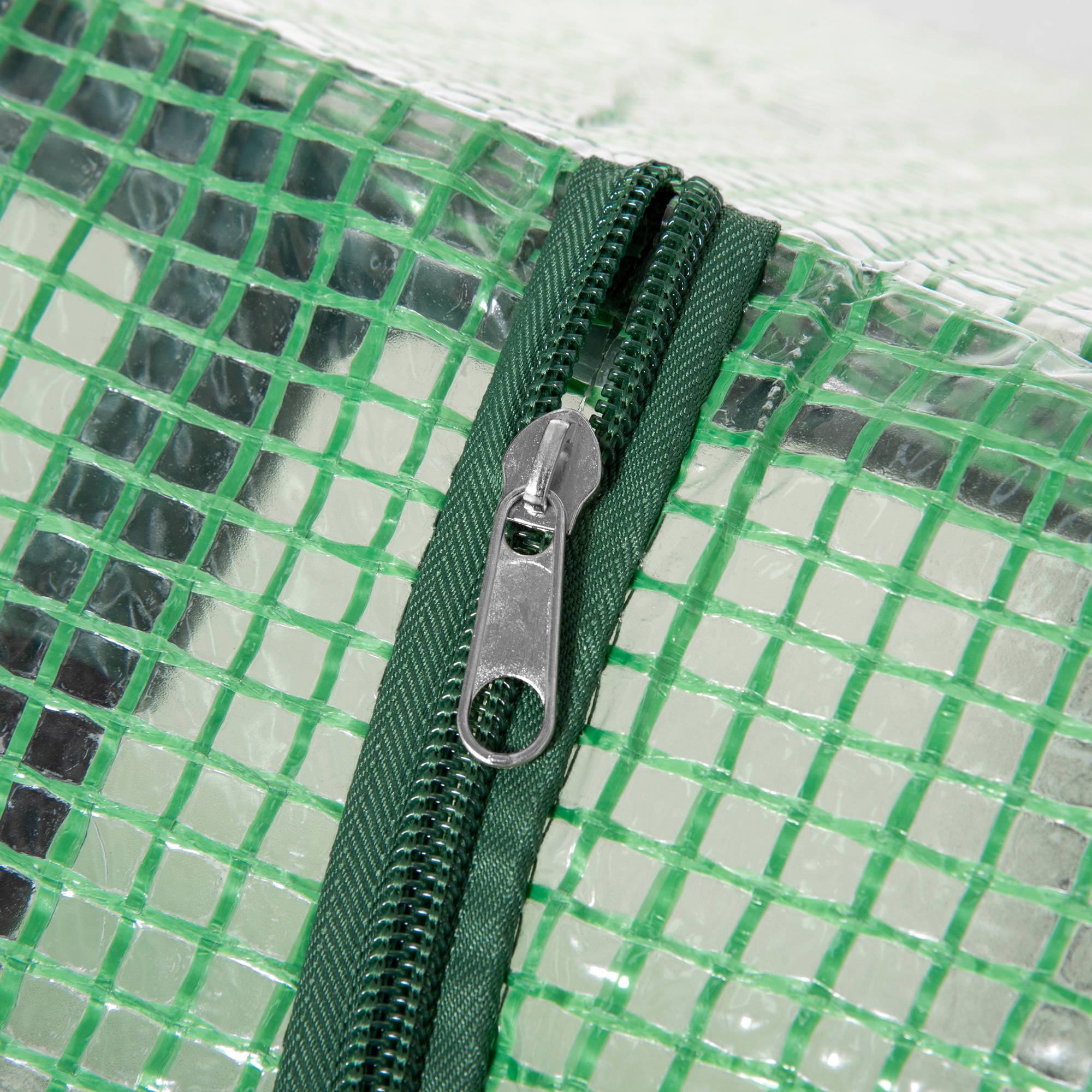Outsunny - Mini serre de jardin 120x60x60cm 2 fenêtres zippées/enroulables couverture plastique cadre acier vert foncé - Outsunny - Image 9
