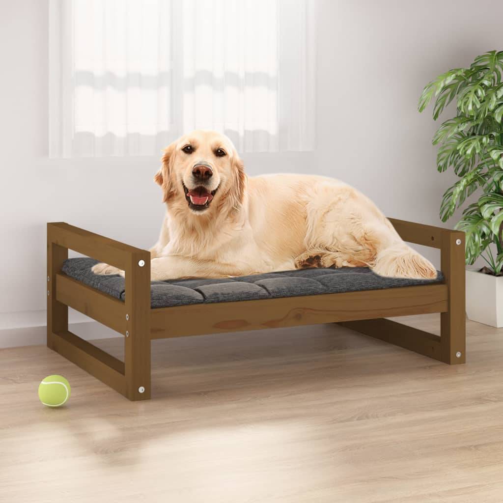 Vidaxl - Lit pour chien Marron miel 75,5x55,5x28 cm Bois de pin solide vidaXL 821480 - Imagen 1