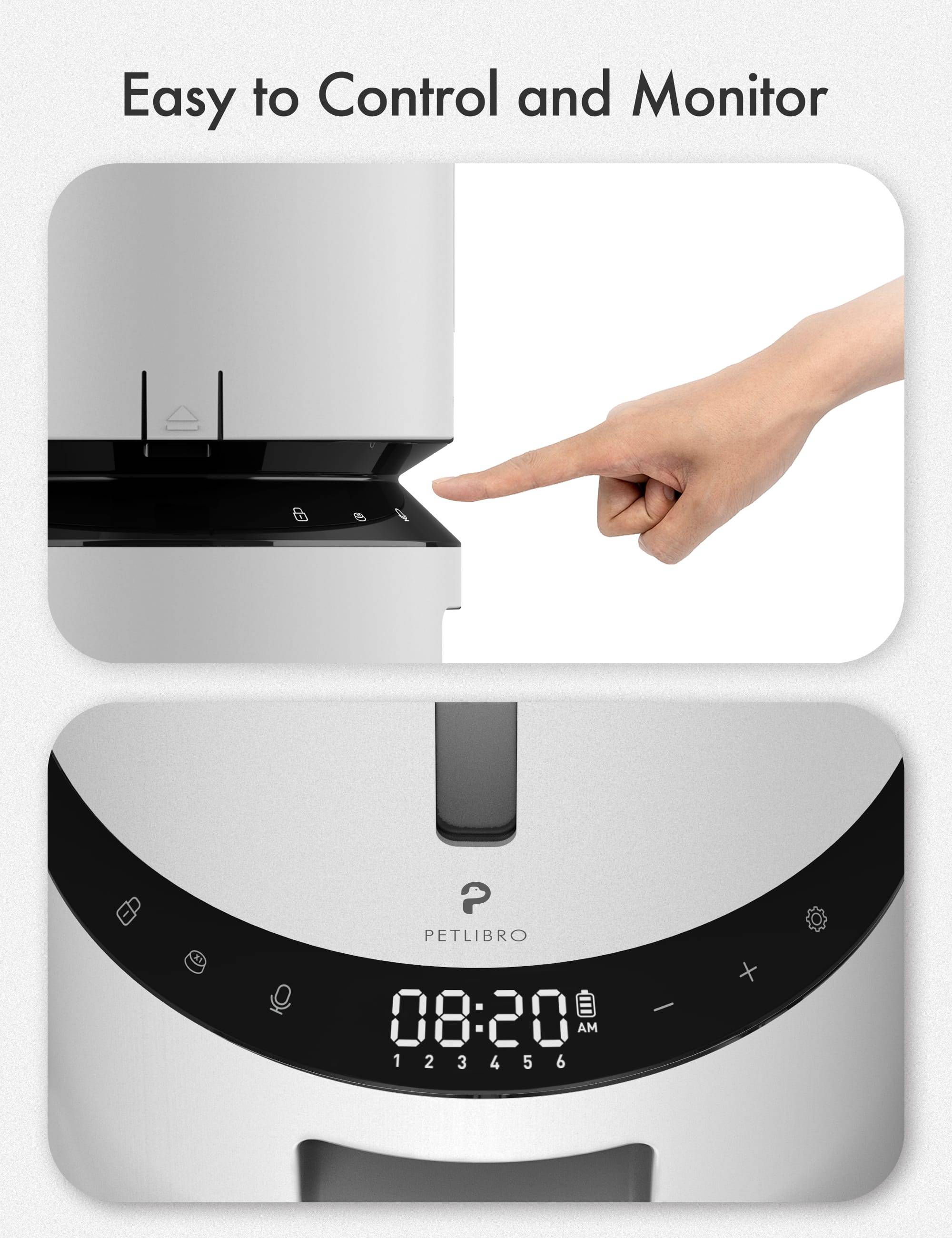 Distributeur de croquettes automatique Blanc - 3L - Granary Petlibro - Image 2