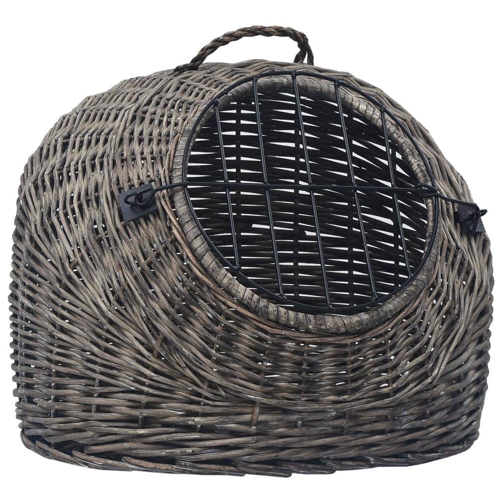 Vidaxl - Cage de transport pour chats Gris 45x35x35 cm Saule naturel vidaXL 170904 - Imagen 7