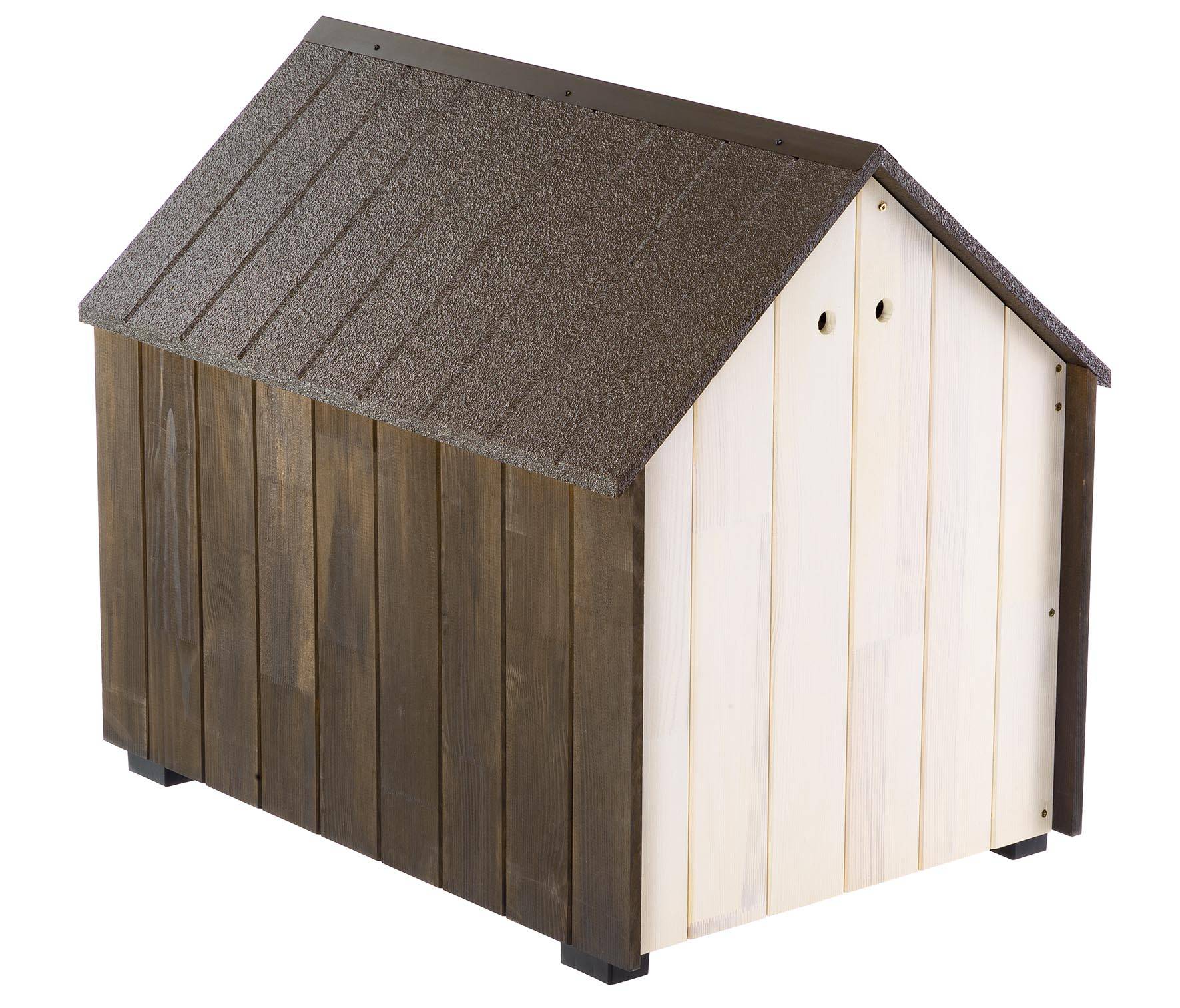 Ferplast - Niche d'extérieur, KOYA LARGE Maison pour Chiens en Bois FSC avec Peinture non Toxique, Trous d'aération, Pieds Isolants - Imagen 5
