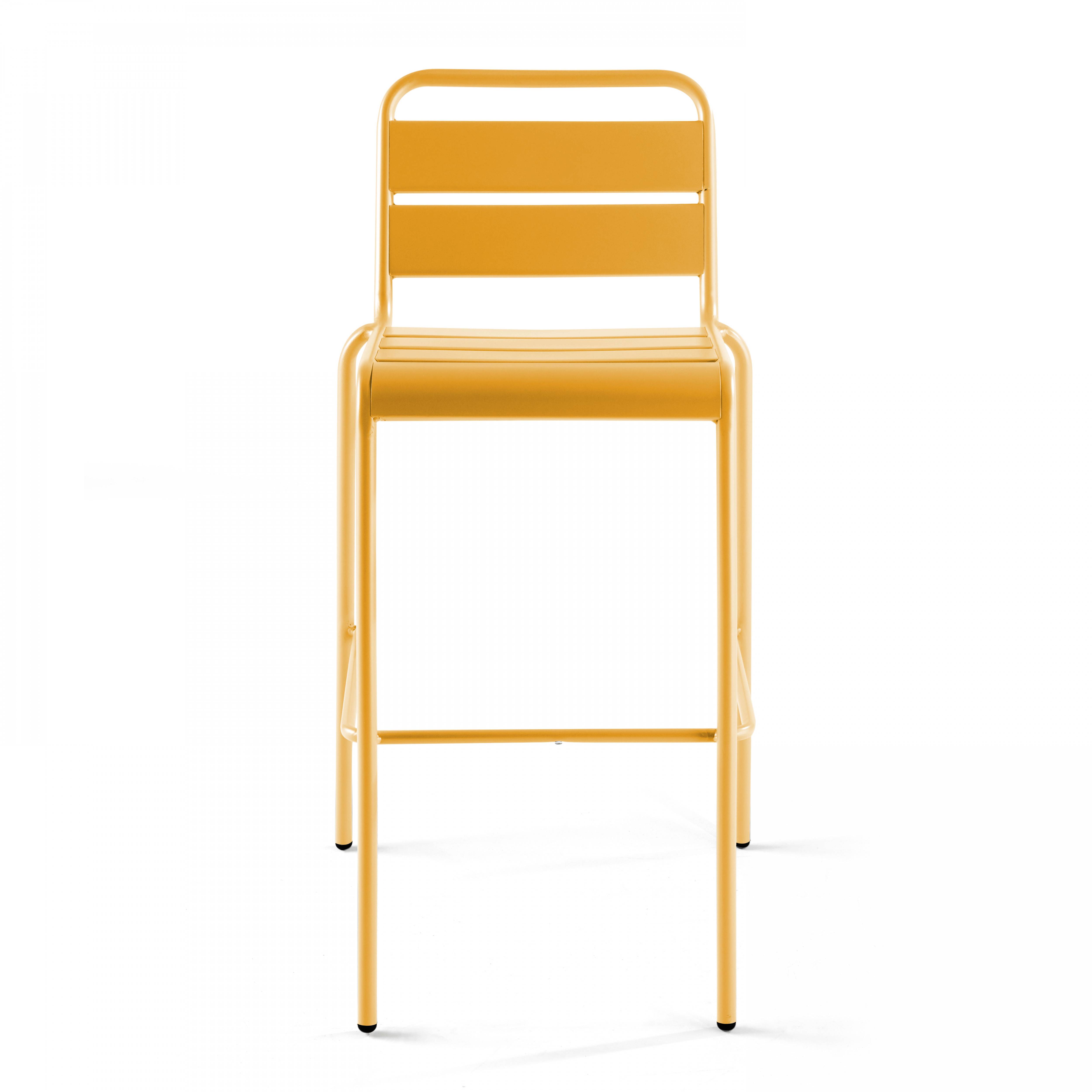 Oviala - Chaise haute de jardin en métal jaune Palavas - Oviala - Image 4