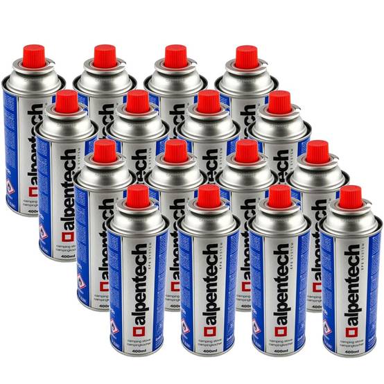 Pack de 16 Cartouches de gaz 250g butane Camping Butane ALPENTECH - Imagen 1