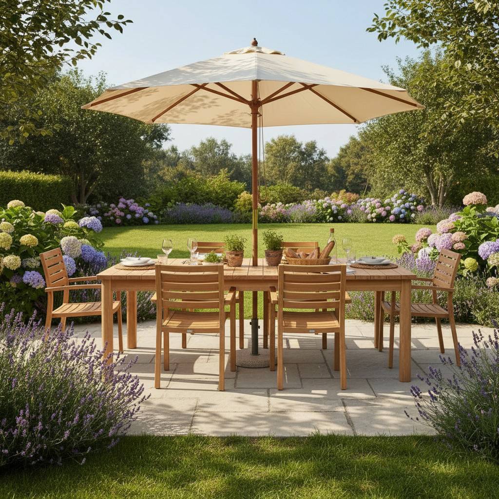 Table de jardin extensible rectangulaire teck massif 190/290 cm Auckland XL - TECK'Attitude - Image 8