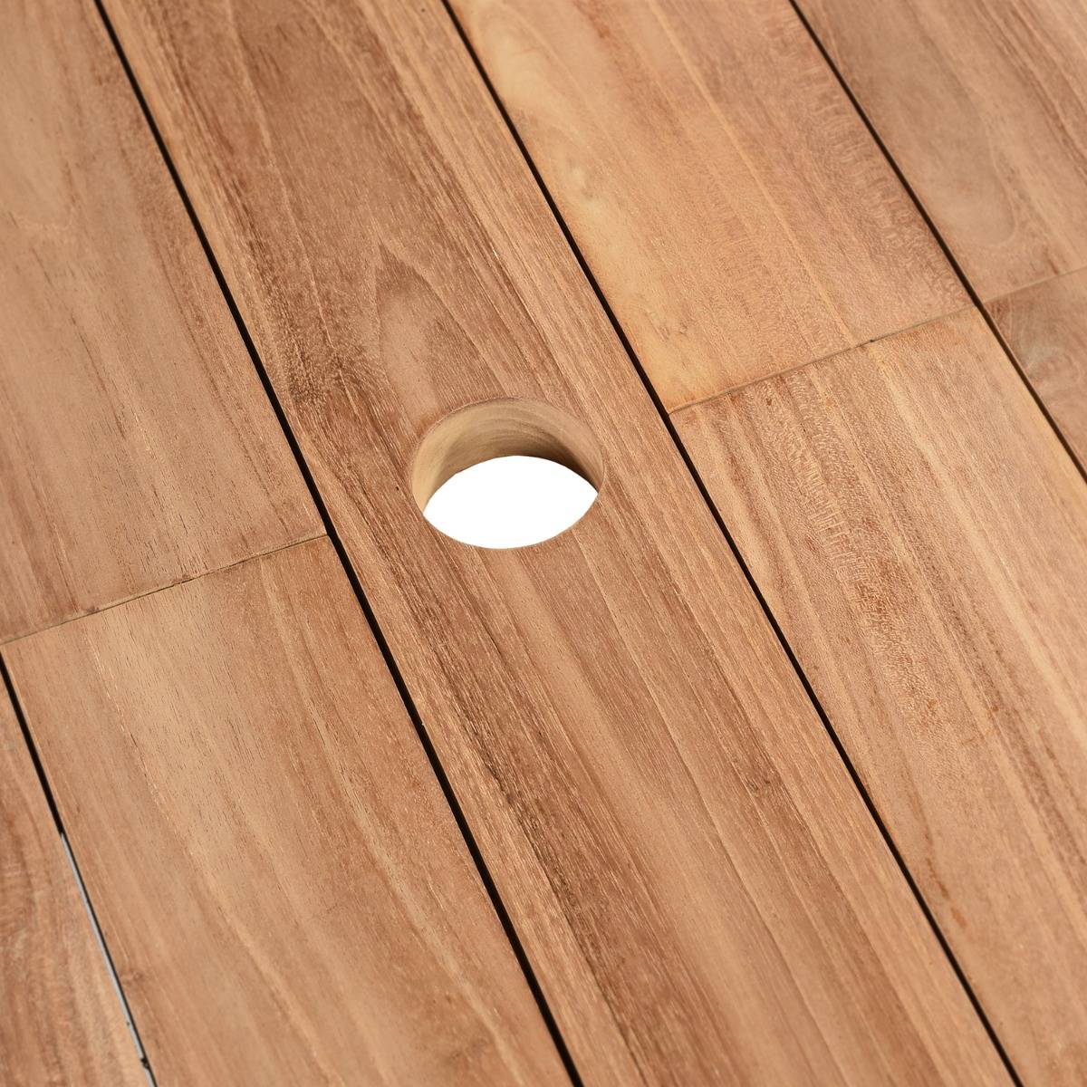 Table de jardin extensible rectangulaire teck massif 190/290 cm Auckland XL - TECK'Attitude - Image 7