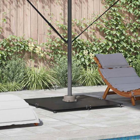 Accessoire parasol acier noir 100 x 100 x 4 cm - Prolenta premium p3196.0 - Image 2