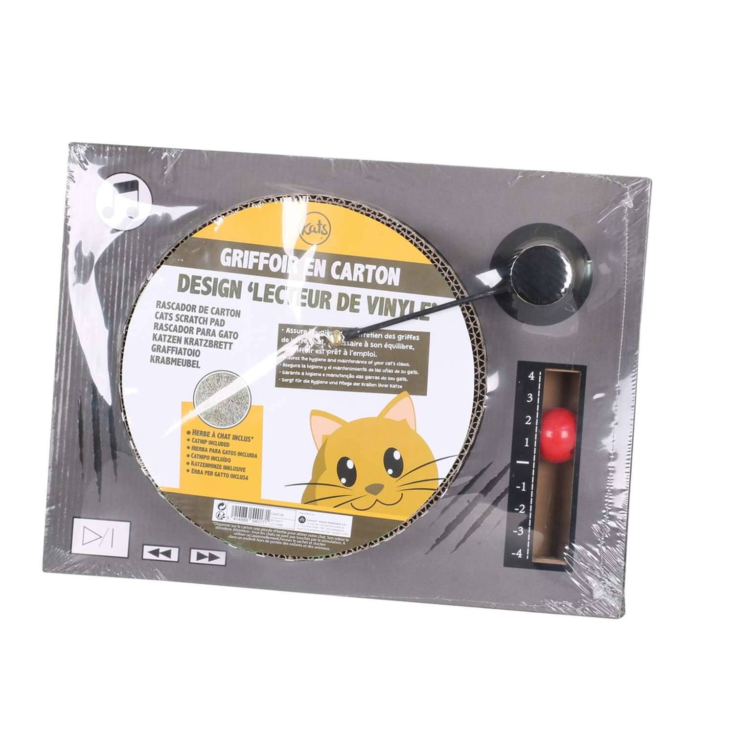 Sans Marque - Griffoir platine vinyle avec herbe à chat - Toilinux - Imagen 2
