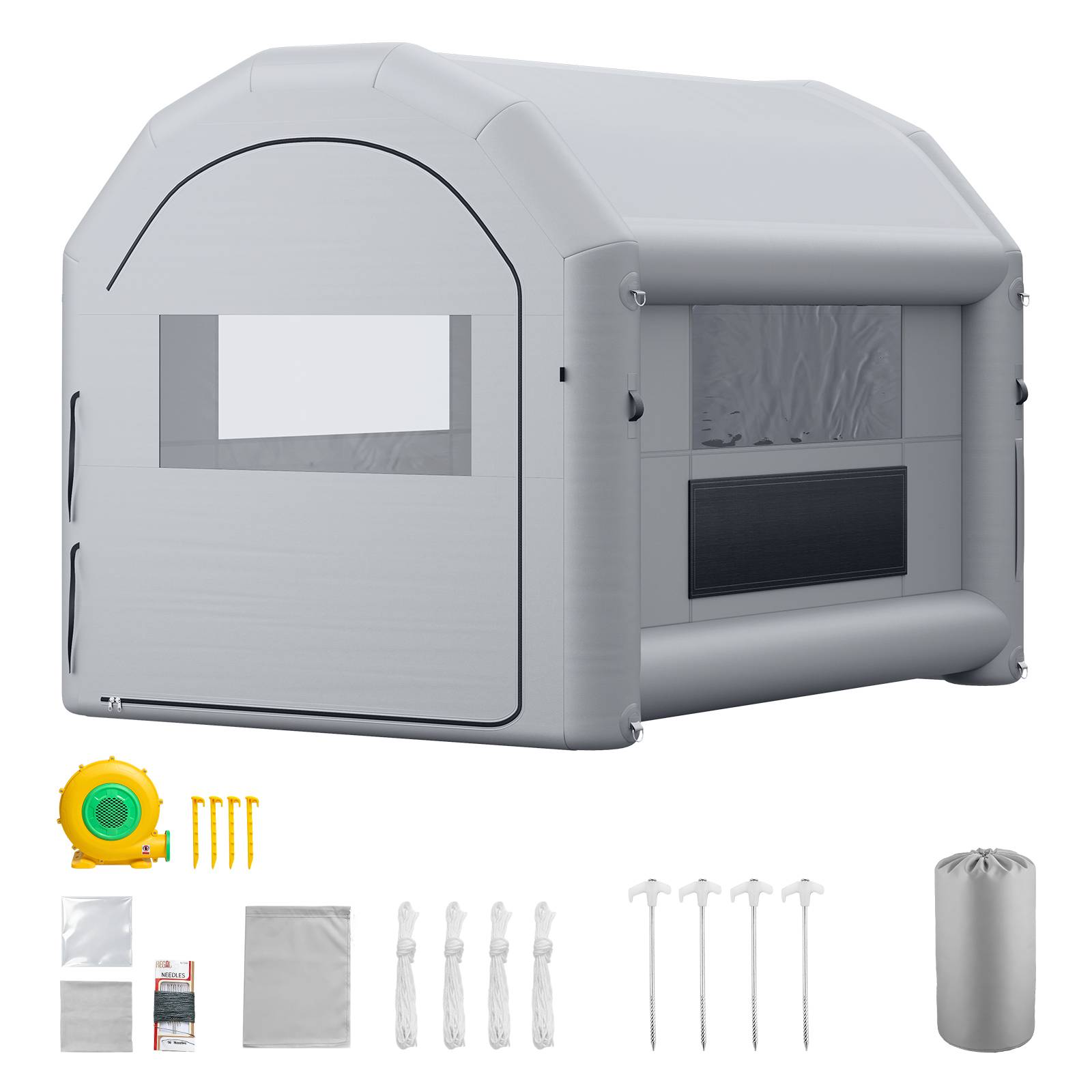 Vevor - VEVOR Cabine Peinture Gonflable 4x3x2,75m, Souffleur 750W Gris, Filtre Coton, Velos Motos