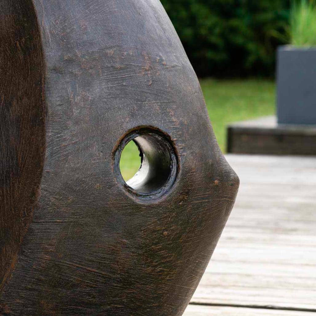 Wanda COLLECTION - Statue design de jardin poisson 78 cm brun - Image 5