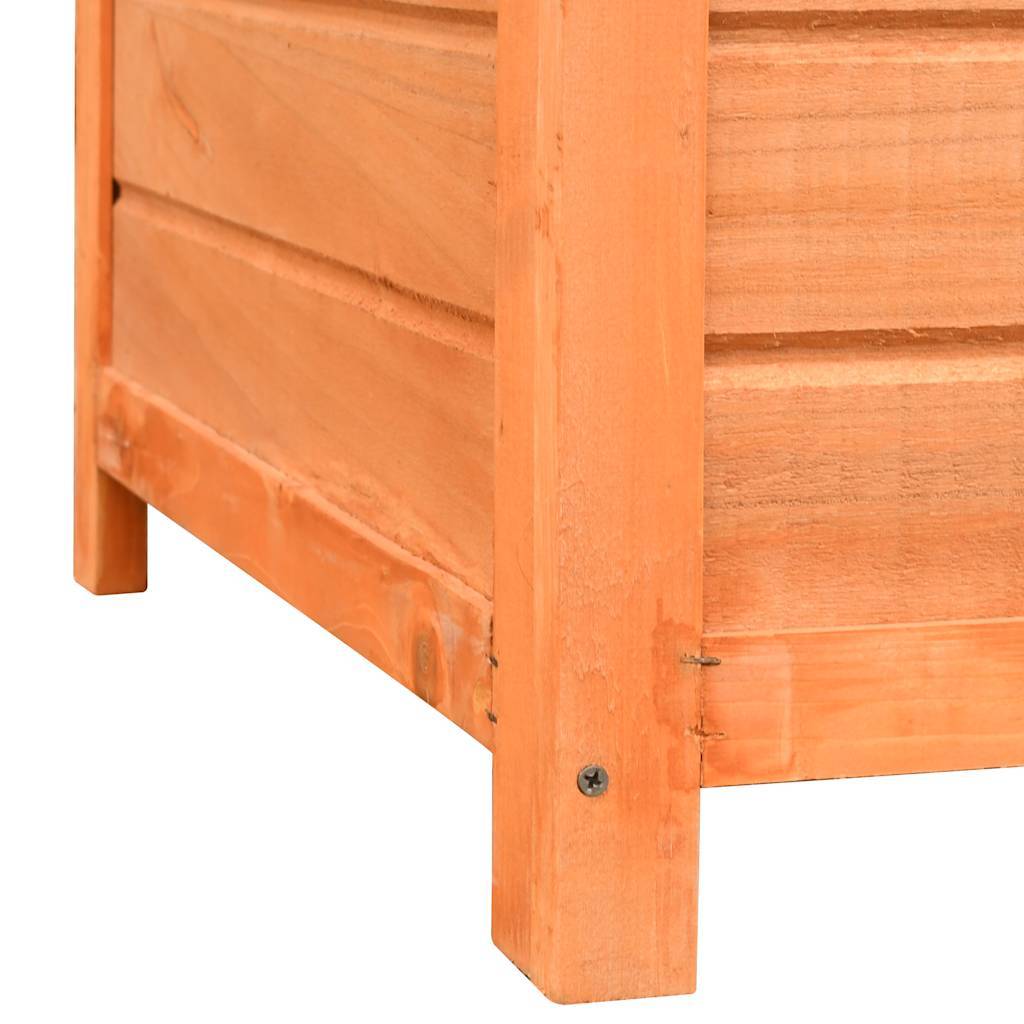 Niche pour Chien en Bois de Pin Massif Abri Extérieur avec Toit Étanche 120x77x86 cm Brun - ComfortXL Pet Living - Image 10