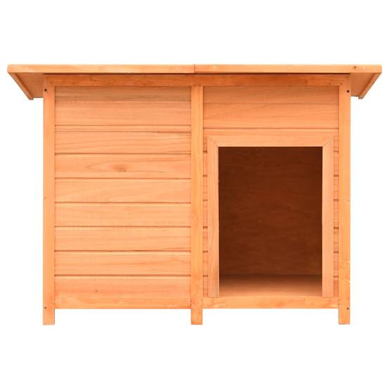 Niche pour Chien en Bois de Pin Massif Abri Extérieur avec Toit Étanche 120x77x86 cm Brun - ComfortXL Pet Living - Image 2
