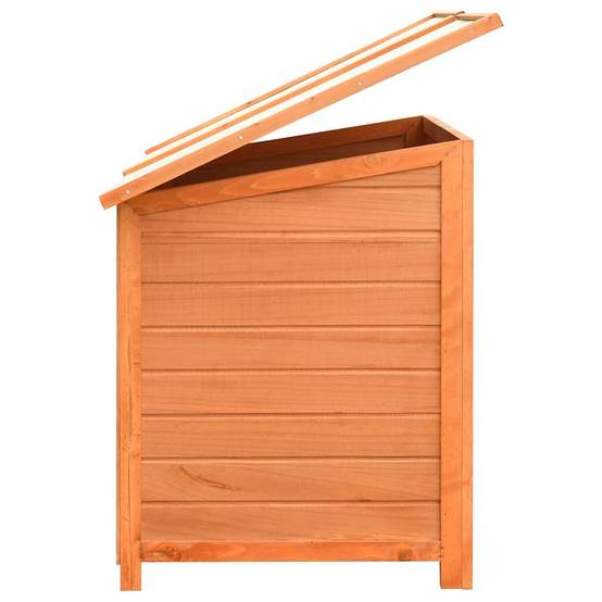 Niche pour Chien en Bois de Pin Massif Abri Extérieur avec Toit Étanche 120x77x86 cm Brun - ComfortXL Pet Living - Image 7