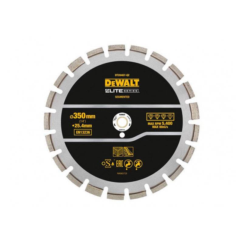 Dewalt - Disque diamant Ø350x25,4mm ELITE DEWALT DT20467-QZ pour béton asphalte Dewalt