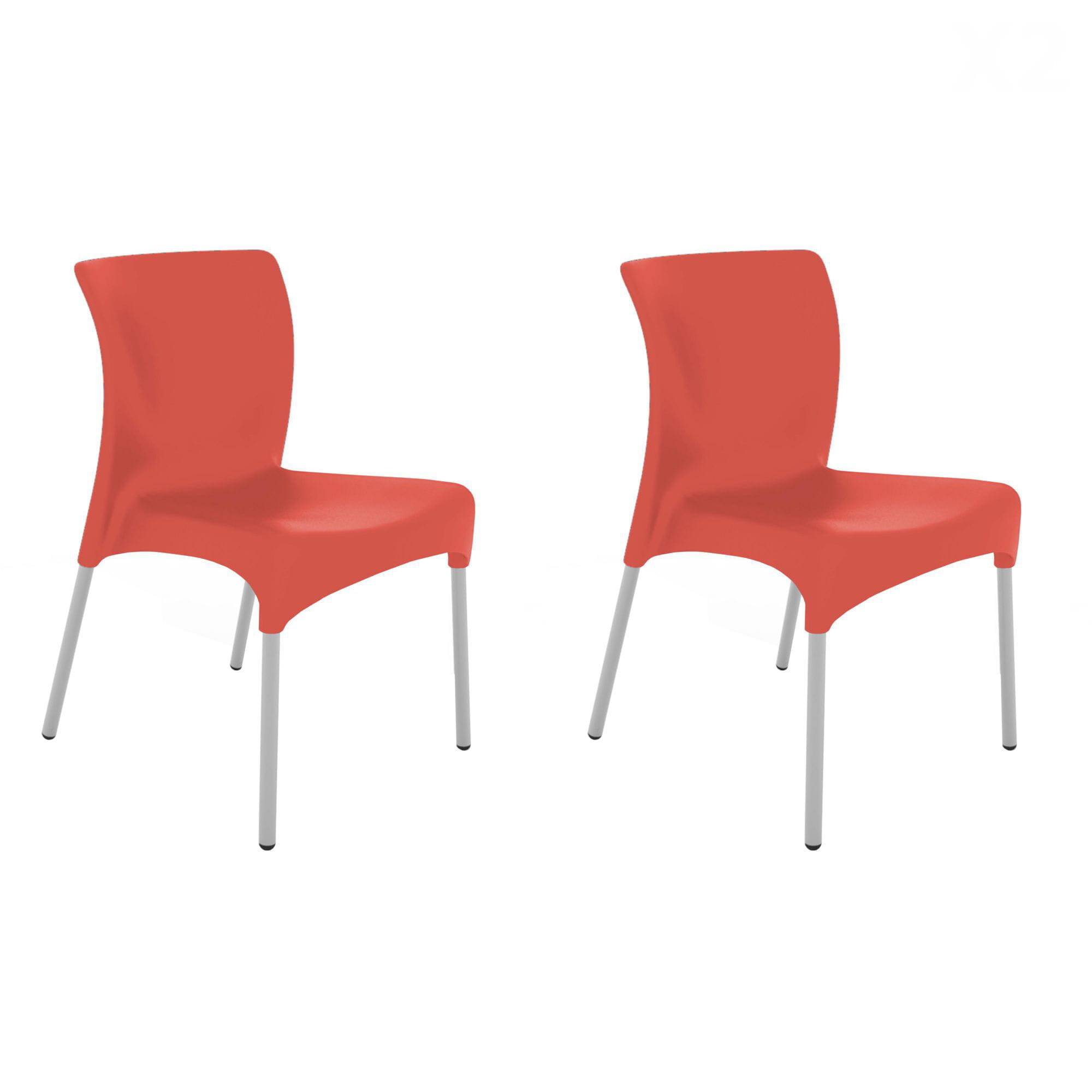 Garbar - Chaises Moon garbar plastique rouge (Lot de 2) - Image 1